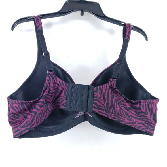 Leading Lady The Brigitte Full Coverage Wirefree T-Shirt Bra Size 46B Pink Zebra - Picture 2 of 6